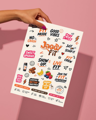 JaggyFit Sticker Sheet A4 - Merchandise
