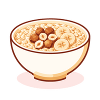 Creamy banana + roasted hazelnut flavour